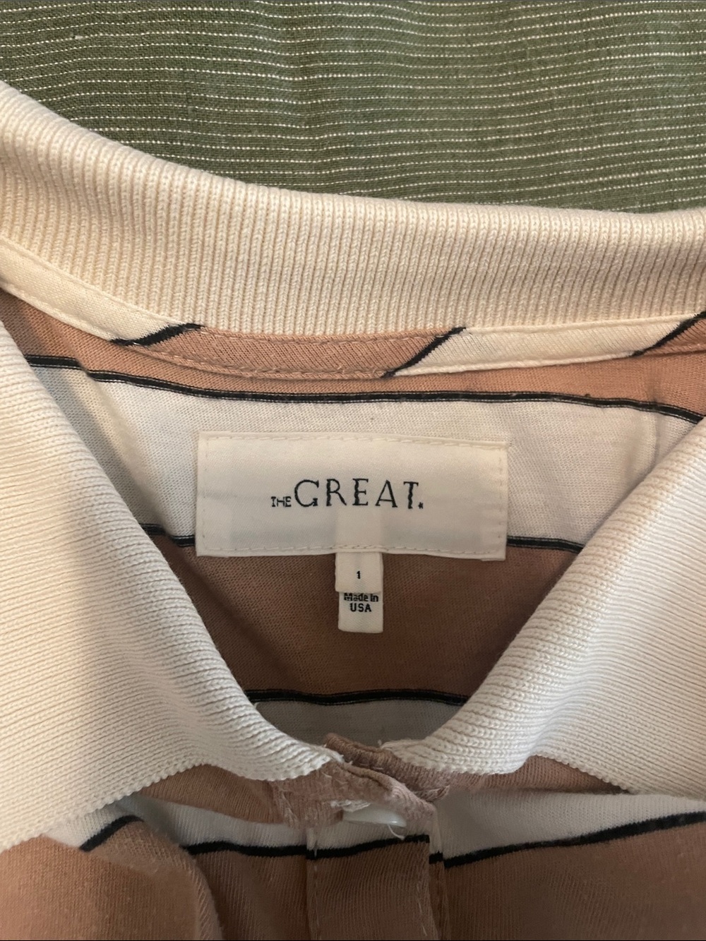 The Great Polo Dress Tan Rugby Stripe - Picture 5 of 10